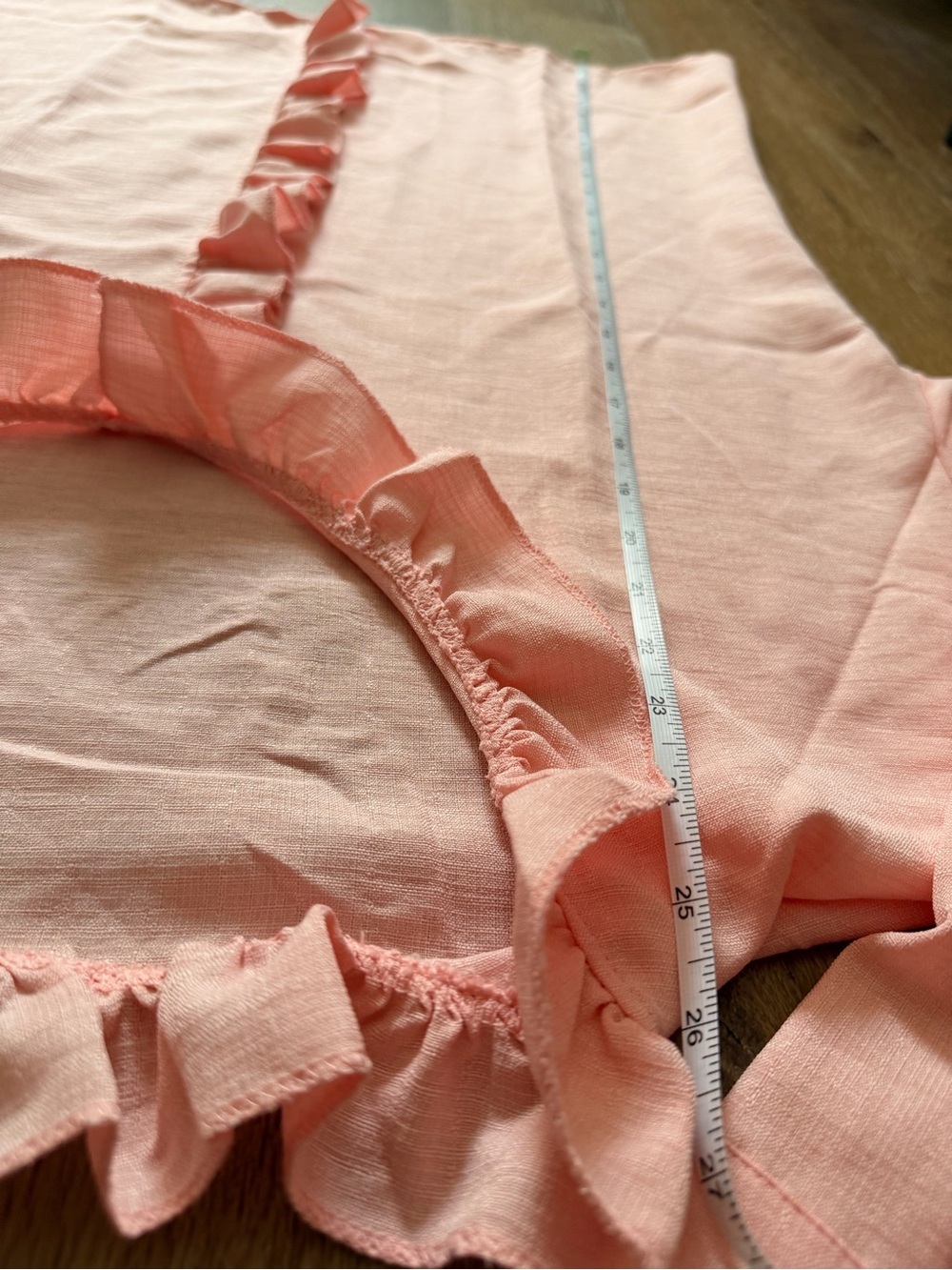 100% Linen Ruffle-Front Blouse - Picture 10 of 12